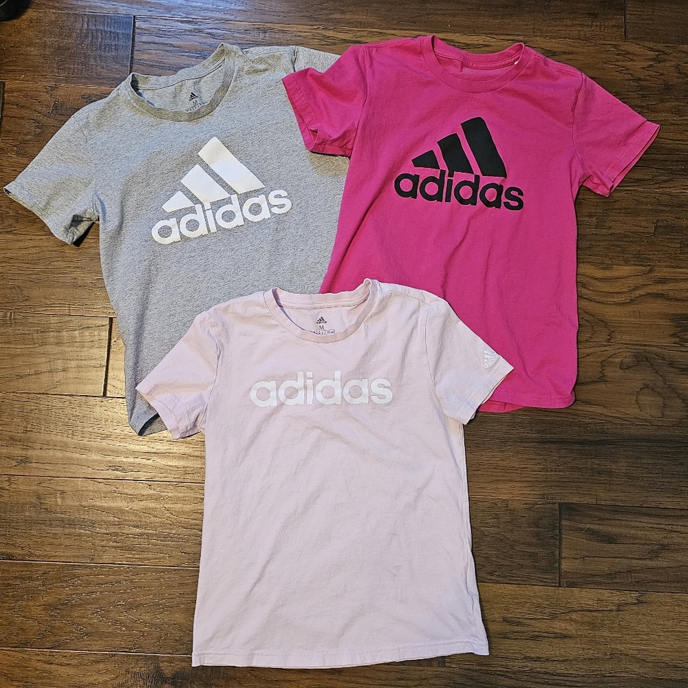 3 Adidas t-shirts, size women medium